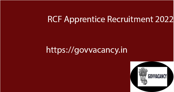 RCF Apprentice Recruitment 2022