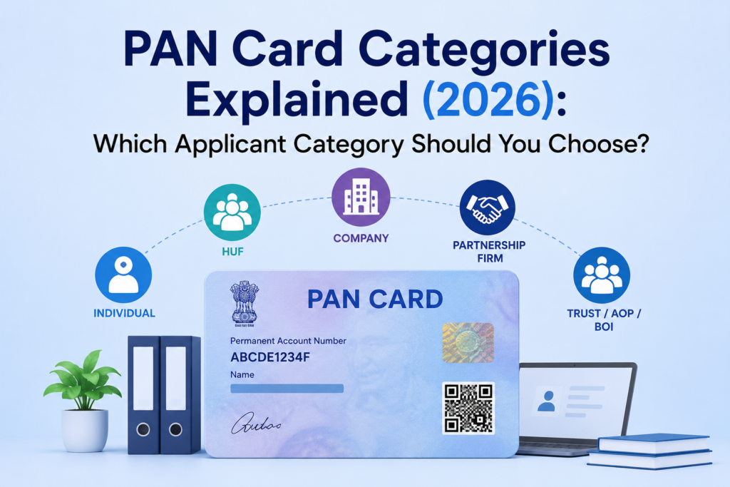 PAN Card Categories Explained (2026): Which Applicant Category Should You Choose? PAN Card Categories Explained (2026): Which Applicant Category Should You Choose?