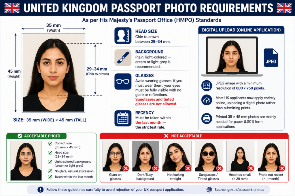 United Kingdom Passport Photo Requirements