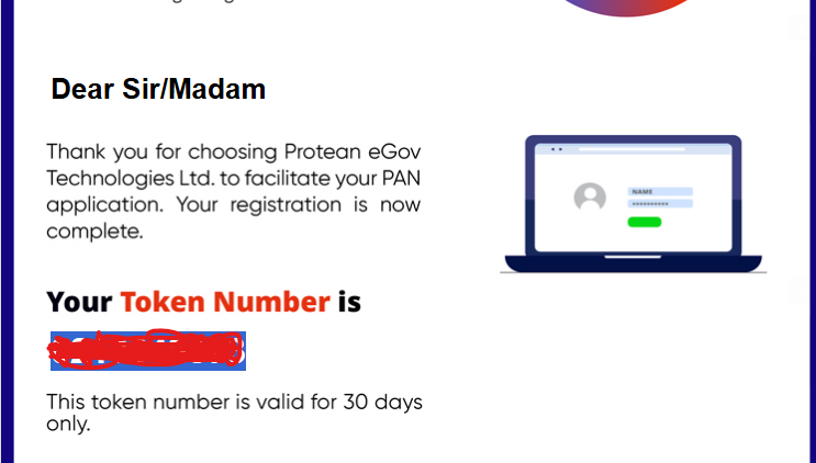 Acknowledgment Number PAN