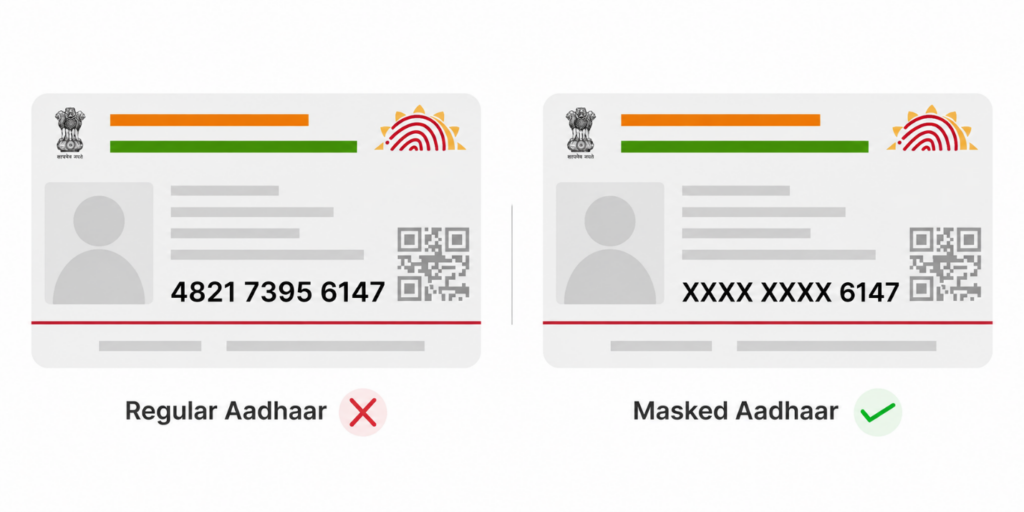 Masked Aadhaar card