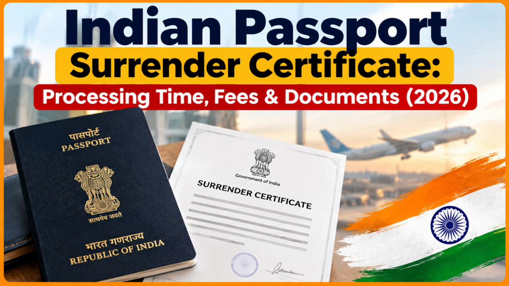 Indian Passport Surrender Certificate