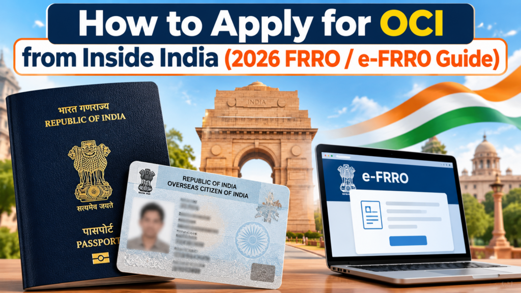 How to Apply for OCI from Inside India (2026 FRRO / e-FRRO Guide) Apply for OCI from Inside India (2026 FRRO / e-FRRO Guide)