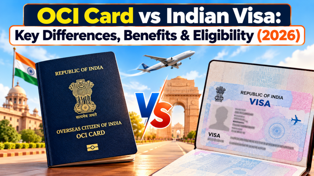 OCI Card vs Indian Visa: Key Differences, Benefits & Eligibility (2026)