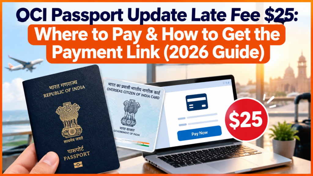 OCI Passport Update Late Fee $25: Where to Pay & How to Get the Payment Link (2026 Guide)